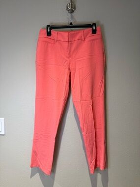 New York & Company 7th Avenue Suiting Collection Bright Pink Ankle Pants Size 4